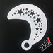 Stars Wrap face Paint Stencil for face painting and airbrush tattoos