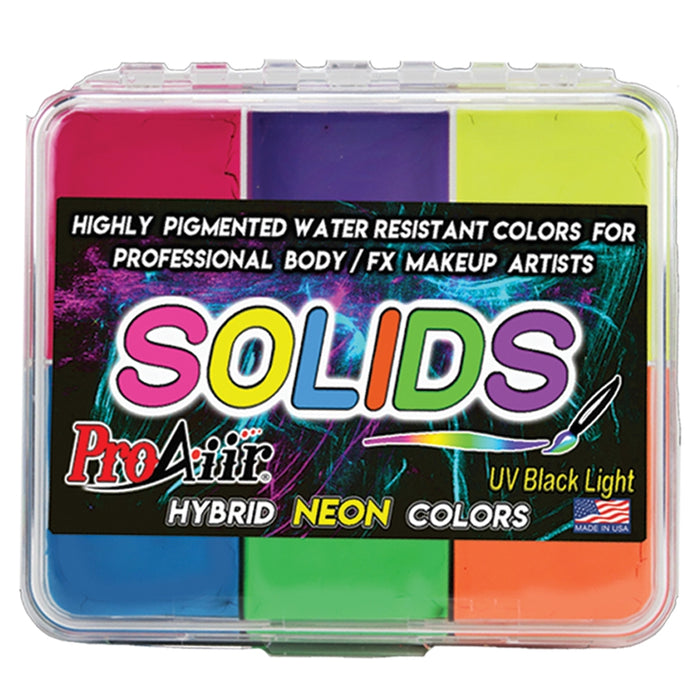 ProAiir Solids Hybrid Neon Color Water Resistant Makeup Palette