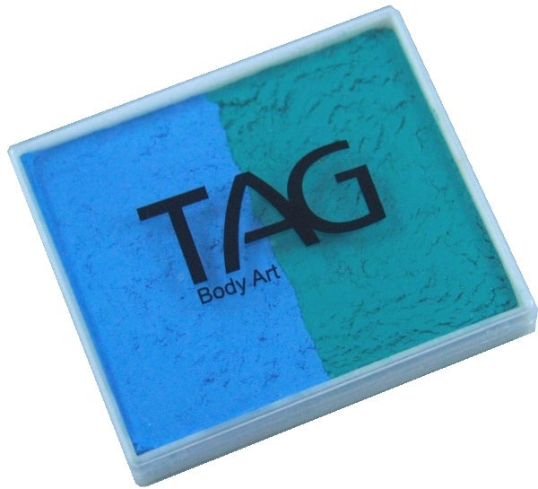 Tag face Paint Split Cake - Teal & Light Blue