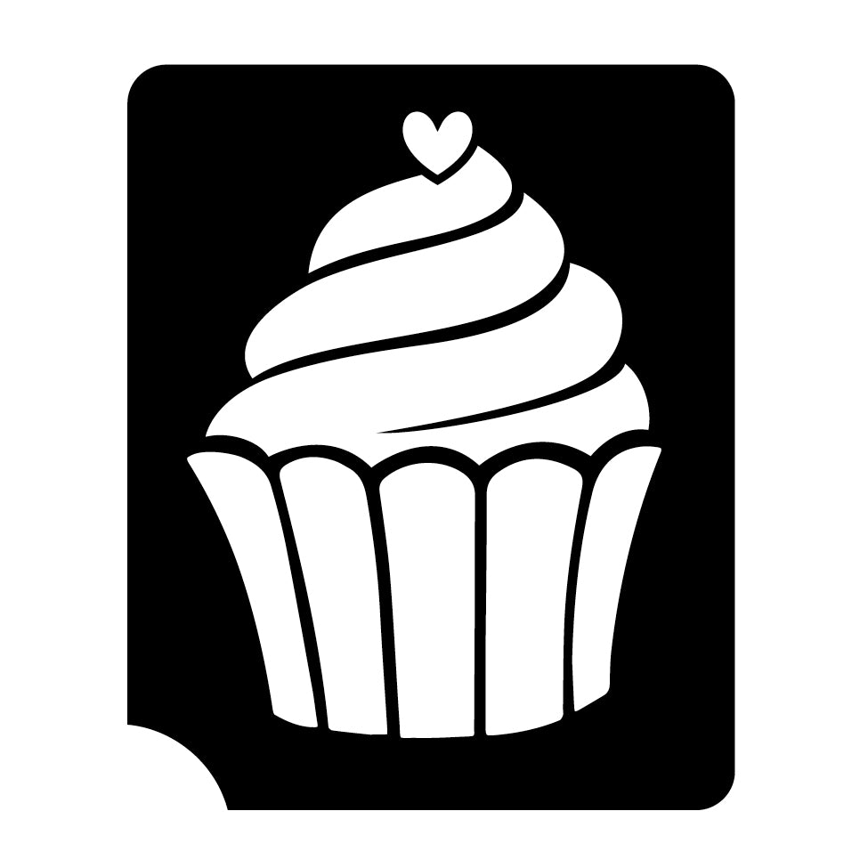 Cupcake Stencil Clipart