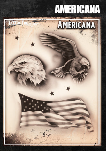 Wiser's Americana Airbrush Tattoo Pro Stencil Series 4