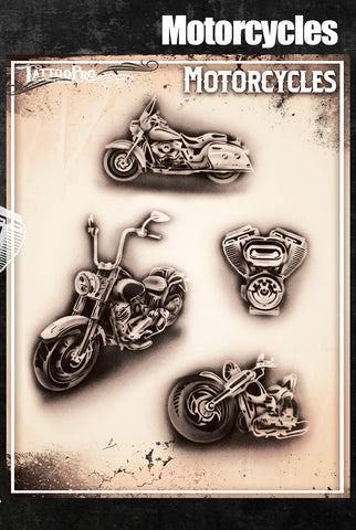 Wiser's Motorcycles Airbrush Tattoo Pro Stencil Series 4