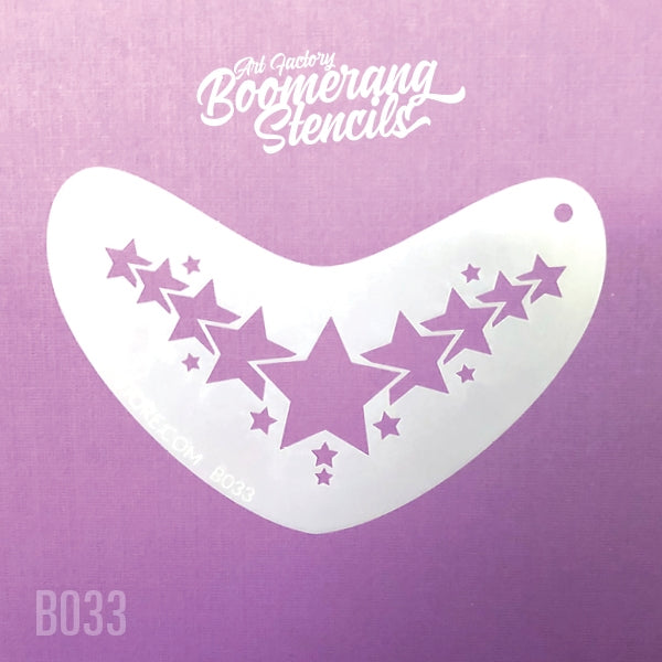 star crown design on a boomerang shaped stencil 